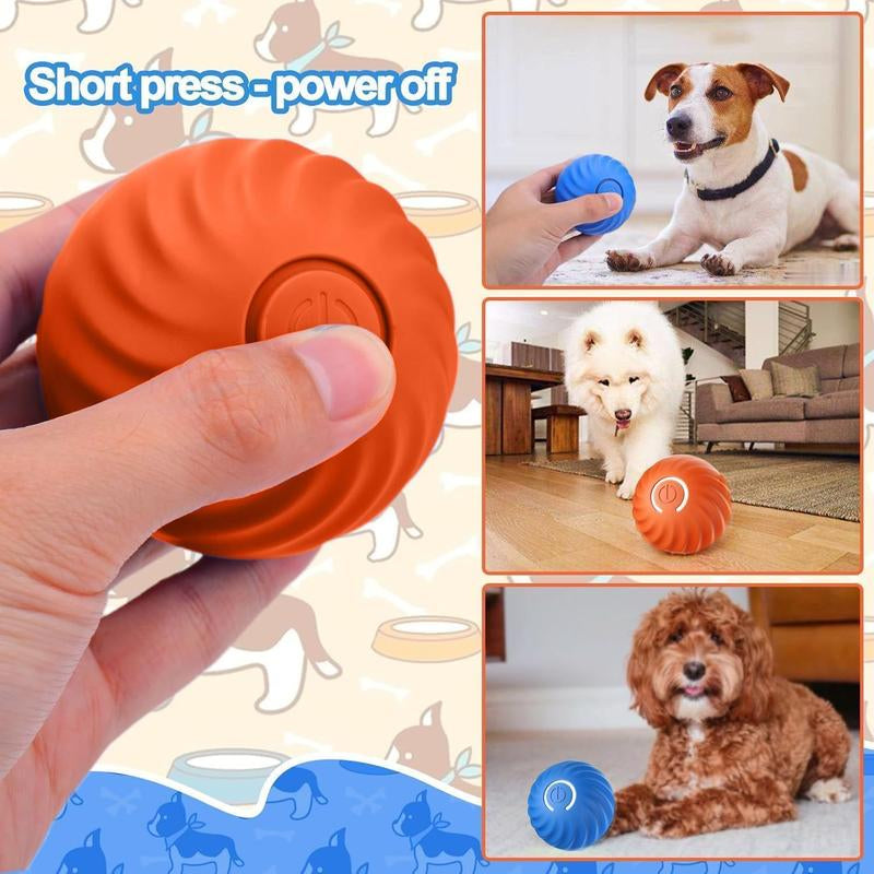 Gift for Pets, Smart Interactive Dog Toy, 1 Count USB Rechargeable LED Light Bouncing Ball, Activity Rolling Ball for Dogs & Cats, Pet Supplies, Christmas Gift